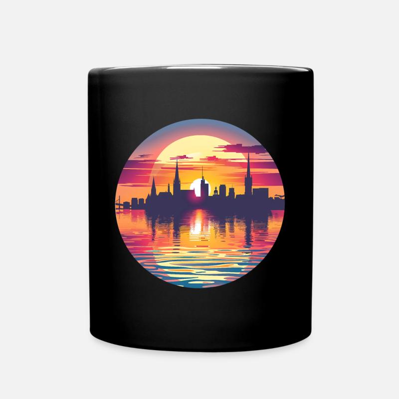 Bochum Skyline - Tasse einfarbig - Schwarz