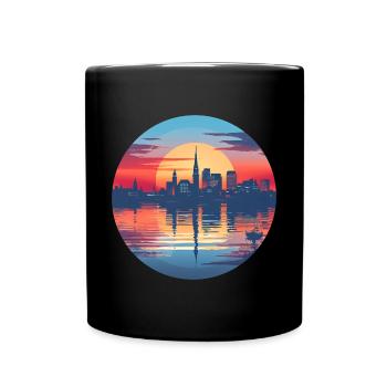 Ligne d’horizon de Bremerhaven - Mug uni - noir - Devant