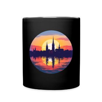 Erfurt Skyline - Full Colour Mug - black - Front