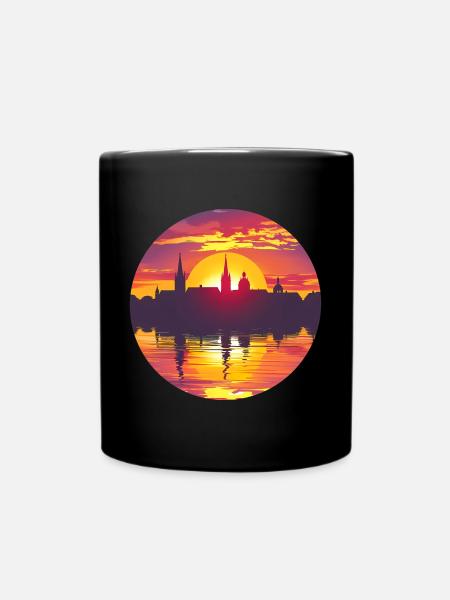 Furth Skyline - Tasse einfarbig - Schwarz