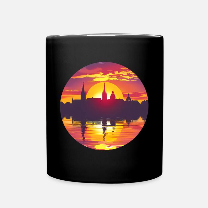 Furth Skyline - Tasse einfarbig - Schwarz