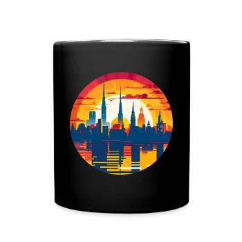 Düren Skyline - Tasse einfarbig - Schwarz - Vorne