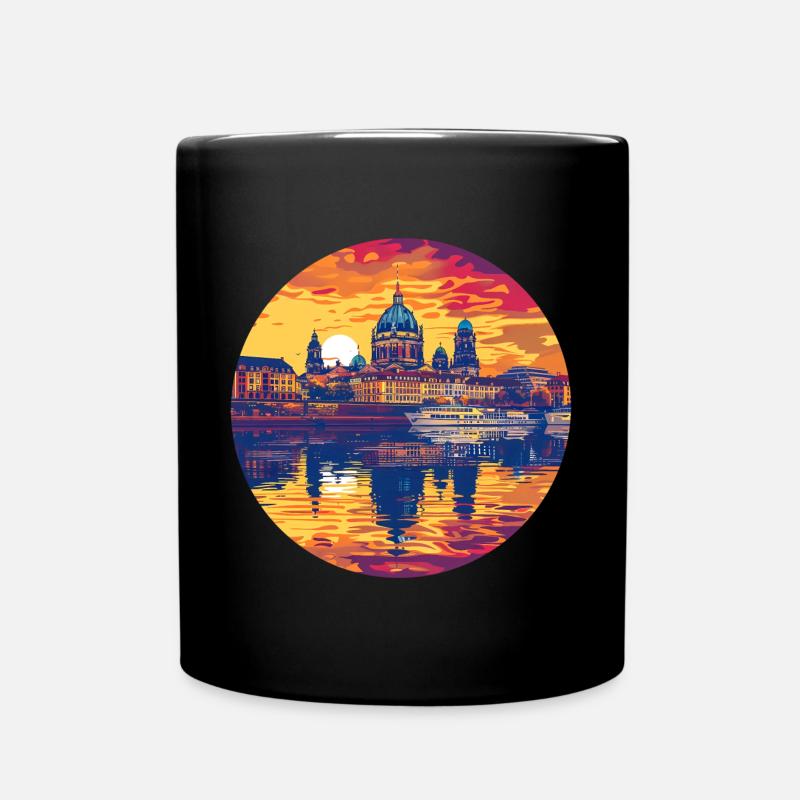 Dresden Skyline - Tasse einfarbig - Schwarz