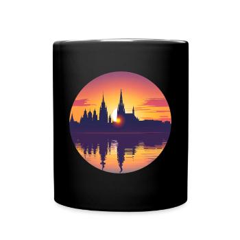 Erlangen Skyline - Tasse einfarbig - Schwarz - Vorne