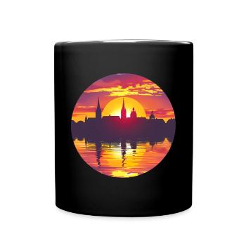 Orizzonte di Fürth - Tazza monocolore - nero - Fronte