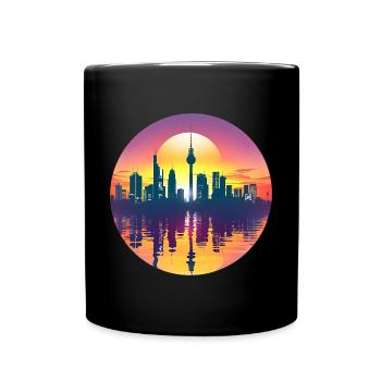 Ligne d’horizon de Gütersloh - Mug uni - noir - Devant