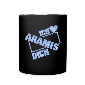 Geschenk für Aramis - Tasse einfarbig - Schwarz - Vorne