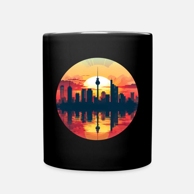 Stuttgart Skyline - Tasse einfarbig - Schwarz