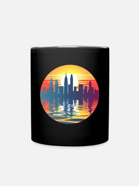Solingen Skyline - Tasse einfarbig - Schwarz