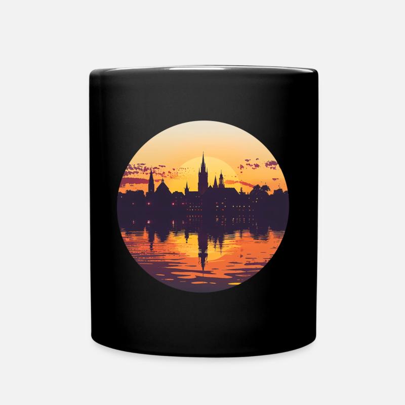 Ulm Skyline - Tasse einfarbig - Schwarz