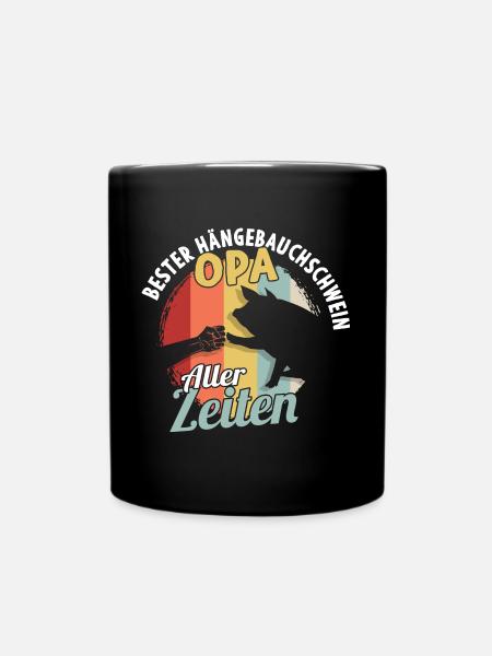 Bester Hängebauchschwein Opa Aller Zeiten - Tasse einfarbig - Schwarz