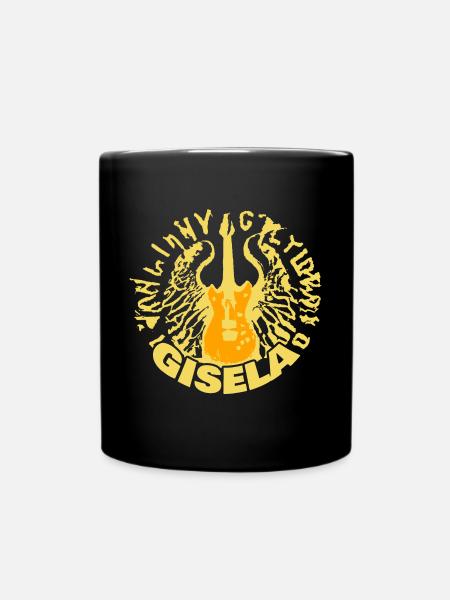 Gitarre Gisela - Tasse einfarbig - Schwarz