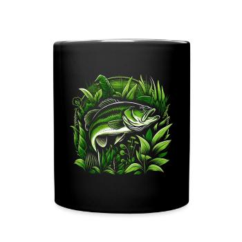 Bass Fish - Full Colour Mug - black - Front
