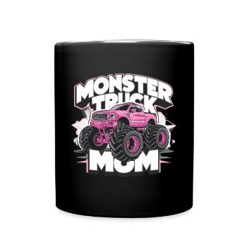 Monster Truck Mom für Frauen und Mädchen - Tasse einfarbig - Schwarz - Vorne