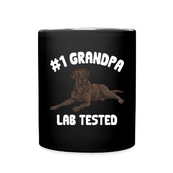 Schoko Brauner Labrador Retriever Hund - Tasse einfarbig - Schwarz - Vorne
