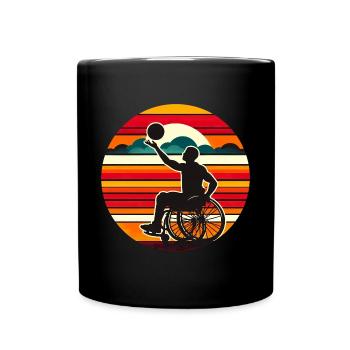 Rollstuhlbasketball Basketball - Tasse einfarbig - Schwarz - Vorne