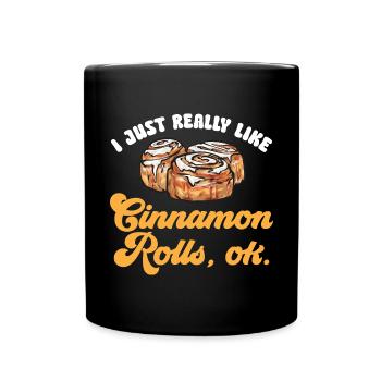 Cinnamon roll - Full Colour Mug - black - Front