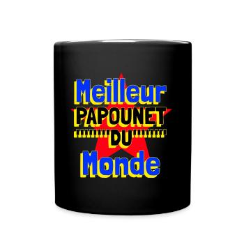 Meilleur papounet du monde - Mug uni - noir - Devant