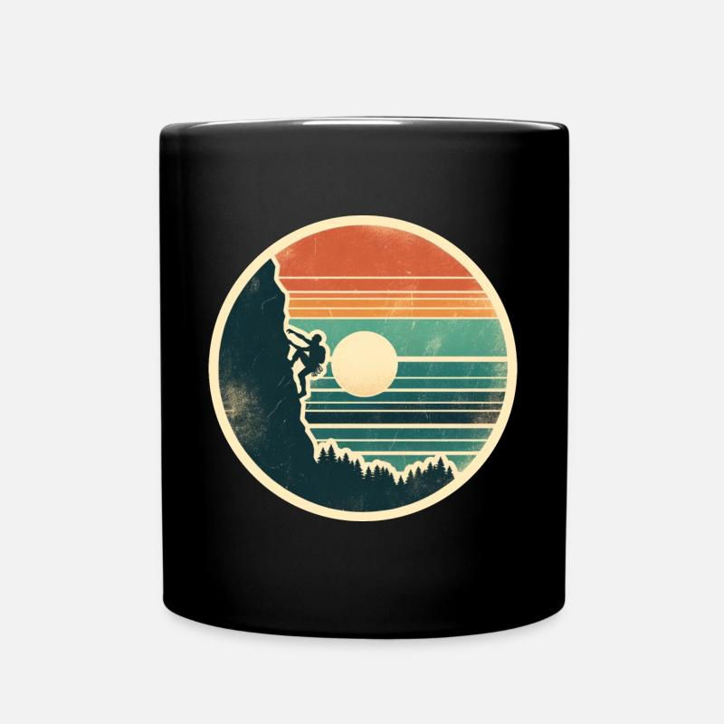 Klettern Kletterer Berge Felsen Bouldern - Tasse einfarbig - Schwarz