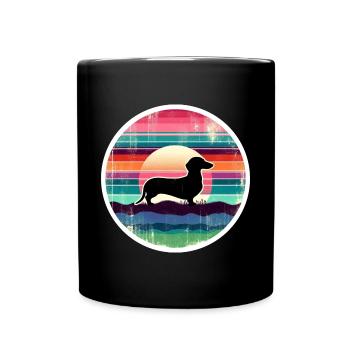 Teckel - Mug uni - noir - Devant