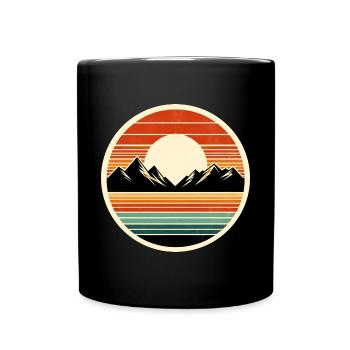 Berge - Tasse einfarbig - Schwarz - Vorne