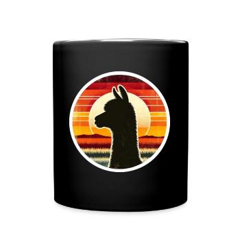 Alpaka - Tasse einfarbig - Schwarz - Vorne