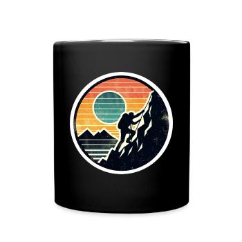 Mountaineering Climbing Mountaineers - Full Colour Mug - black - Front