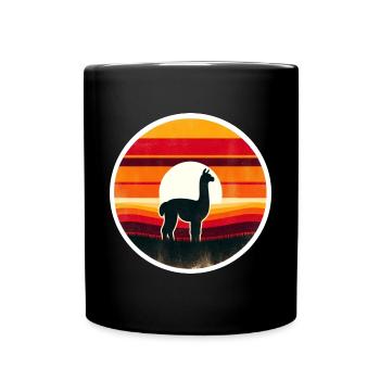 Alpaka - Tasse einfarbig - Schwarz - Vorne