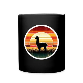 Alpaka - Tasse einfarbig - Schwarz - Vorne