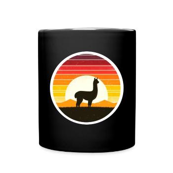 Alpaka - Tasse einfarbig - Schwarz - Vorne