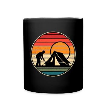 Camping Camping Tente Nature - Mug uni - noir - Devant