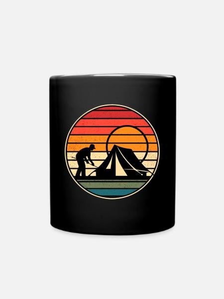Camping Camping Tente Nature - Mug uni - noir