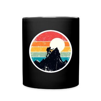 Climbing Climbers Bouldering Mountaineers - Full Colour Mug - black - Front