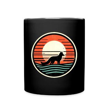 Fuchs - Tasse einfarbig - Schwarz - Vorne