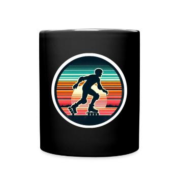 Inline Skating - Tasse einfarbig - Schwarz - Vorne