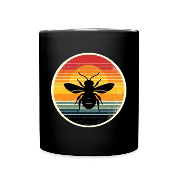 Abeille Apiculteur Rétro - Mug uni - noir - Devant