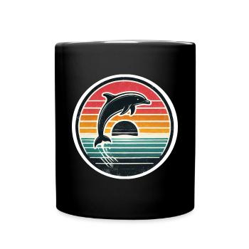 Delfin - Tasse einfarbig - Schwarz - Vorne
