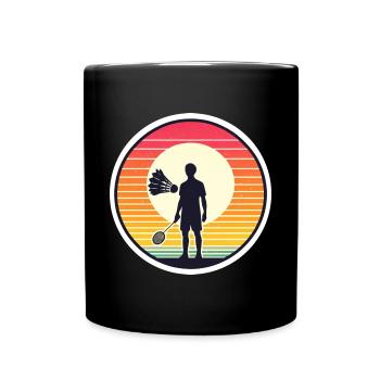 Badminton badminton badminton player - Full Colour Mug - black - Front