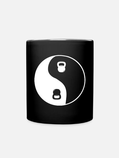Kettlebell Workout Fitness Training - Tasse einfarbig - Schwarz