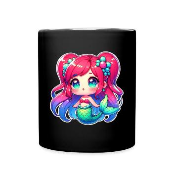 Sirène - Mug uni - noir - Devant