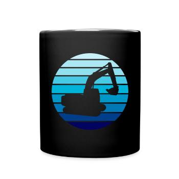 Baggerfahrer Baggerfahrer - Tasse einfarbig - Schwarz - Vorne