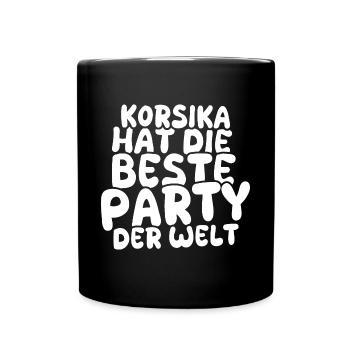 Korsika - Tasse einfarbig - Schwarz - Vorne