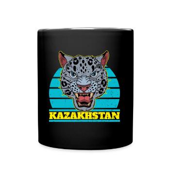 Kasachstan Astana National Tier Herkunft UdSSR - Tasse einfarbig - Schwarz - Vorne