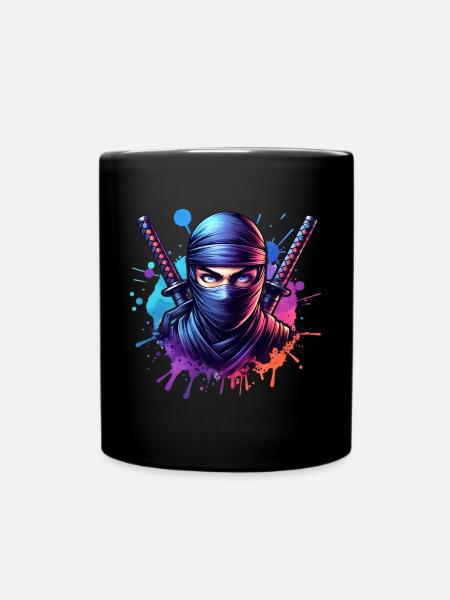 Ninja - Tasse einfarbig - Schwarz