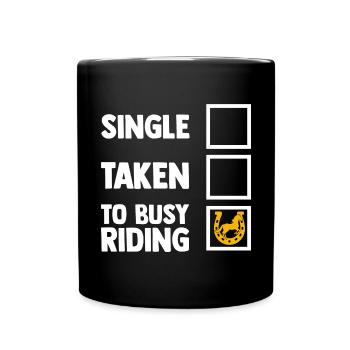 Horse Lover Équitation Chevaux - Mug uni - noir - Devant
