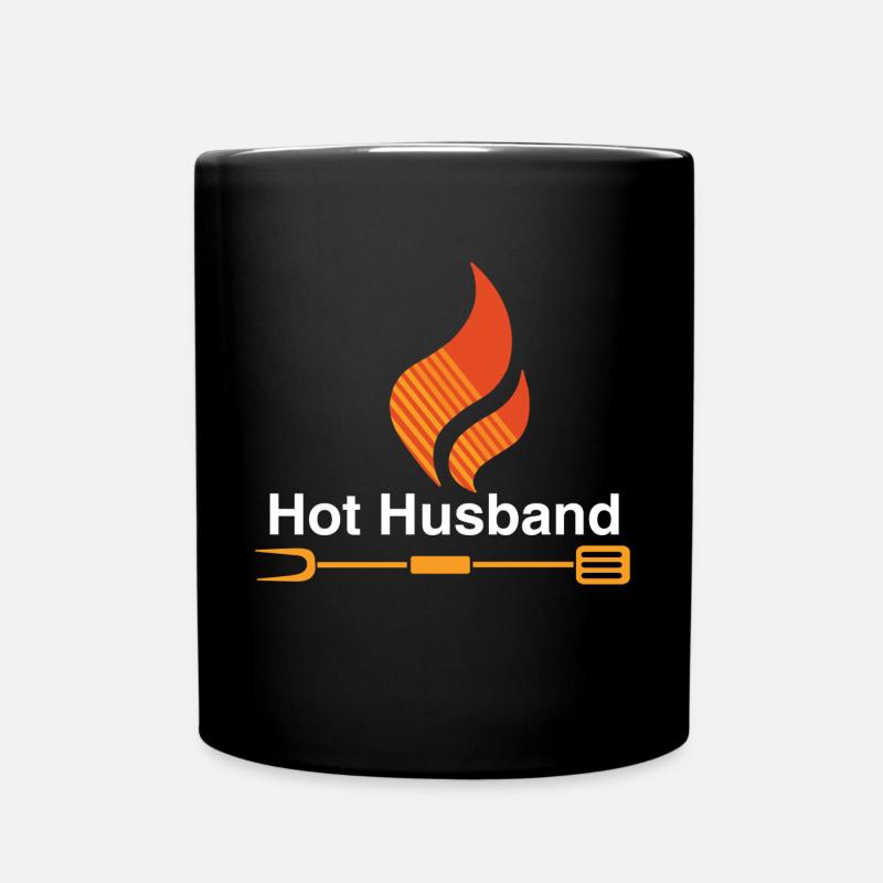 hot husband - Tasse einfarbig - Schwarz