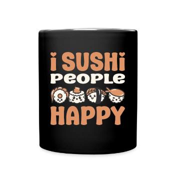 Sushi Lover I Sushi People Happy - Full Colour Mug - black - Front