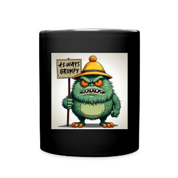 Bad-tempered and grumpy, leave me alone - Full Colour Mug - black - Front