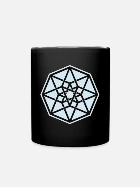 The Tesseract - Invert - Full Colour Mug - black