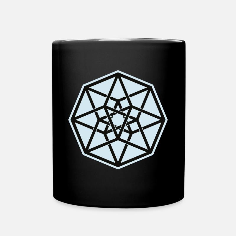 Der Tesserakt - Invertieren - Tasse einfarbig - Schwarz
